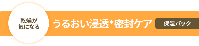 うるおい浸透＊密封ケア